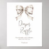 Witte Bow  Luier Raffle Poster (Voorkant)