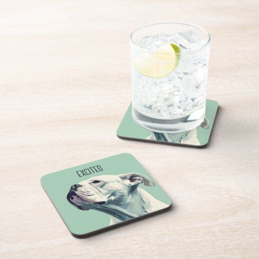 Witte boxer bier onderzetter (Rechterzijde)