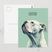 Witte boxer briefkaart (Voorkant / Achterkant)