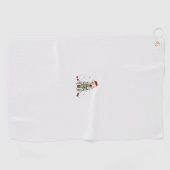 Witte Boxer Hond Lelijke Kerst Sweater Grappige Ke Golfhanddoek (Horizontaal)