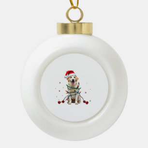 Witte Boxer Hond Lelijke Kerst Sweater Grappige Ke Keramische Bal Ornament