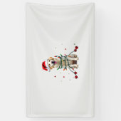 Witte Boxer Hond Lelijke Kerst Sweater Grappige Ke Spandoek (Verticaal)