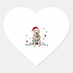 Witte Boxer Hond Lelijke Kersttrui Grappige Kerst Hart Sticker