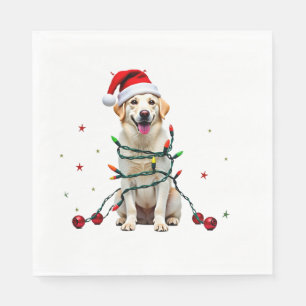 Witte Boxer Hond Lelijke Kersttrui Grappige Kerst Servet