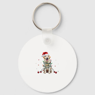 Witte Boxer Hond Lelijke Kersttrui Grappige Kerst Sleutelhanger