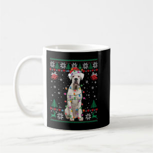 Witte Boxer Hond Lelijke Kersttrui Grappige Kerstm Koffiemok