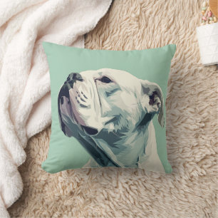 Witte boxer kussen
