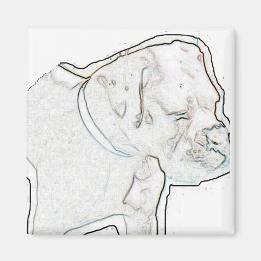 Witte boxer magneet (Voorkant)