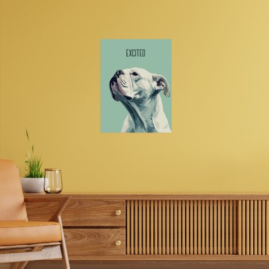 Witte boxer poster (Woonkamer 2)