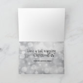 Witte Boxer Puppies - Vrolijke Kersthond Bedankkaart (Binnen)