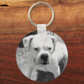 Witte boxer sleutelhanger (Voorkant)