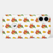 Witte Brandweerman Fun Red & Yellow Flame Design Case-Mate iPhone Case (Achterkant (horizontaal))