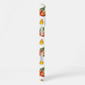 Witte Brandweerman Fun Red & Yellow Flame Design iPhone Hoesje (Rechterkant)