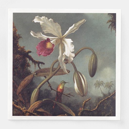 Witte Braziliaanse orchidee Servet (Voorkant)