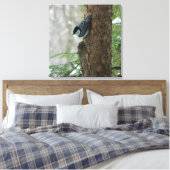 Witte Breasted Nuthatch (Forest) Canvas Print (Insitu (Slaapkamer))
