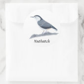 Witte Breasted Nuthatch Vogelschilderij Stickers (Tas)