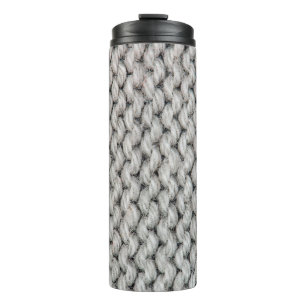 Witte breinwol textuur camouflage foto backgrou thermosbeker