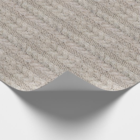 Witte breiwol, textuur achtergrond cadeaupapier (Hoek)