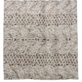 Witte breiwol, textuur achtergrond douchegordijn (Voorkant)