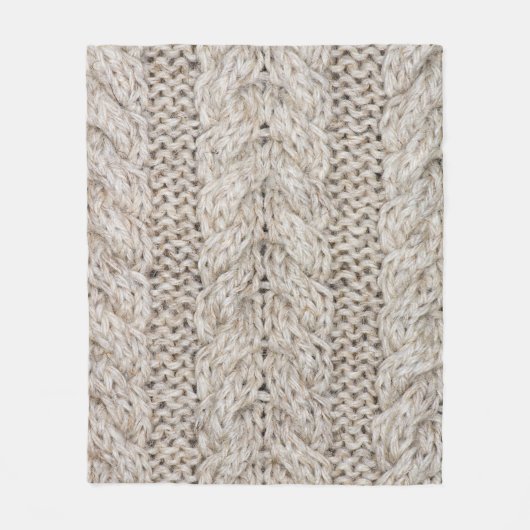 Witte breiwol, textuur achtergrond fleece deken (Voorkant)