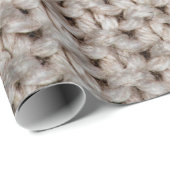 Witte breiwoltextuur achtergrond. cadeaupapier (Rol Hoek)