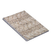 Witte breiwoltextuur achtergrond. notitieboek (Rechterzijde)