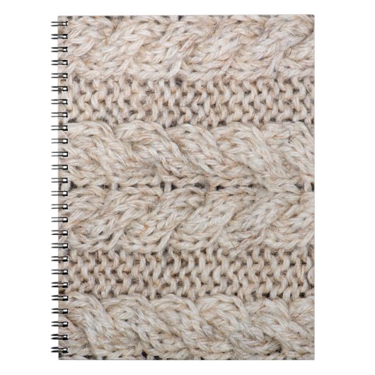 Witte breiwoltextuur achtergrond. notitieboek (Voorkant)