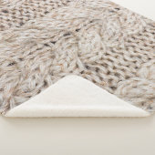 Witte breiwoltextuur achtergrond. sherpa deken (3/4)
