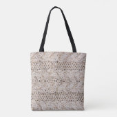 Witte breiwoltextuur achtergrond. tote bag (Achterkant)