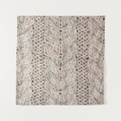 Witte breiwoltextuur achtergrond. wandkleed (Voorkant (horizontaal))