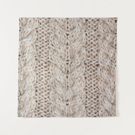 Witte breiwoltextuur achtergrond. wandkleed (Voorkant (horizontaal))