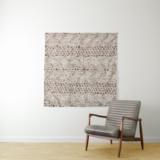 Witte breiwoltextuur achtergrond. wandkleed (In situ)