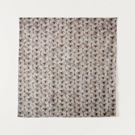 Witte breiwoltextuur achtergrond. wandkleed (Voorkant)