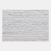 Witte Brick-achtergrond Inpakpapier Vel (Voorkant)