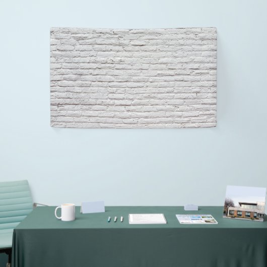 Witte Brick-achtergrond Spandoek (Beurs)