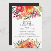 Witte Bridal Luncheon Weddenschap Kaart (Voorkant / Achterkant)