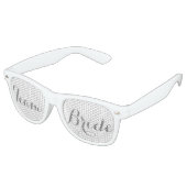 Witte bride retro zonnebril (Gekanteld)