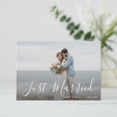 Witte brief Gewoon trouwfeest aankondiging (Staand voorkant)