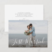 Witte brief Gewoon trouwfeest aankondiging (Voorkant / Achterkant)