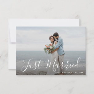 Witte brief Gewoon trouwfeest aankondiging