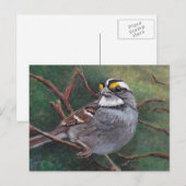 Witte Briefkaart met dunne ruggengraat (Voorkant / Achterkant)