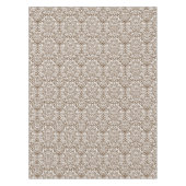Witte Brocade Damask Pick Kleurachtergrond Tafelkleed (Voorkant)