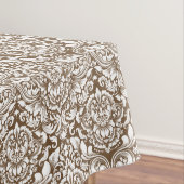Witte Brocade Damask Pick Kleurachtergrond Tafelkleed (Voorbeeld)