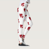 Witte broek met rode harten leggings (Rechts)