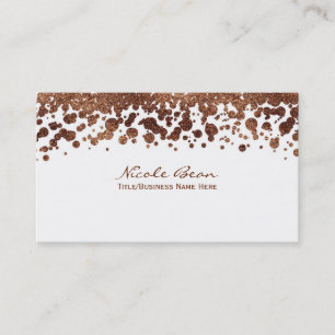 Witte & Bronzen Confetti Stippen Glamour Schitteri Visitekaartje