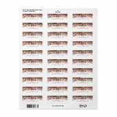 Witte & bronzen confetti-stippen Glamour Shimmer Etiket (Full Sheet)