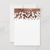 Witte & Bronzen Confetti Stippen Glamour Shimmer R RSVP Kaartje (Achterkant)