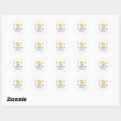 Witte Brood Tarwe Bakkerij Dank U Ronde Sticker (Vel)