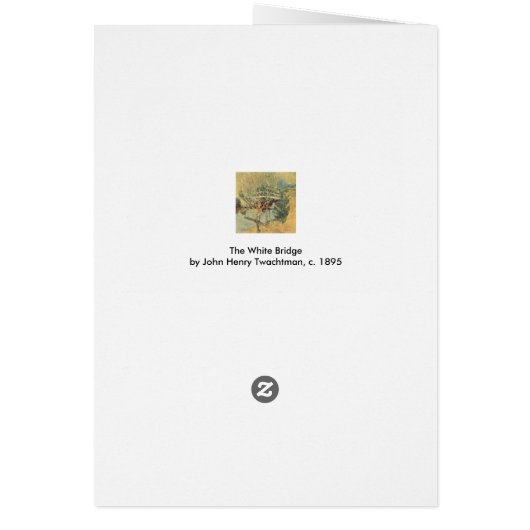 Witte brug door Tarreman,  impressionisme (Achterkant)