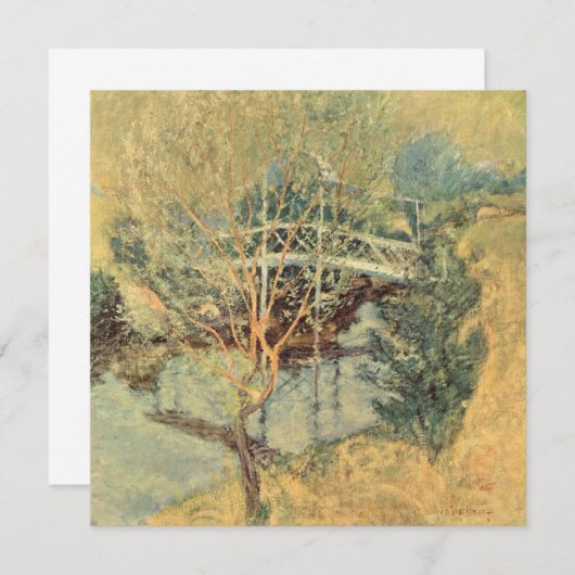 Witte brug door Tarreman,  impressionisme (Voorkant / Achterkant)